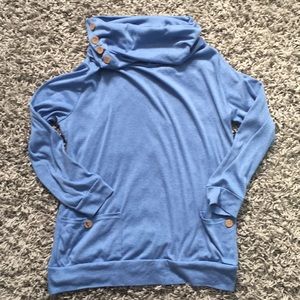 Long sleeve blue tunic